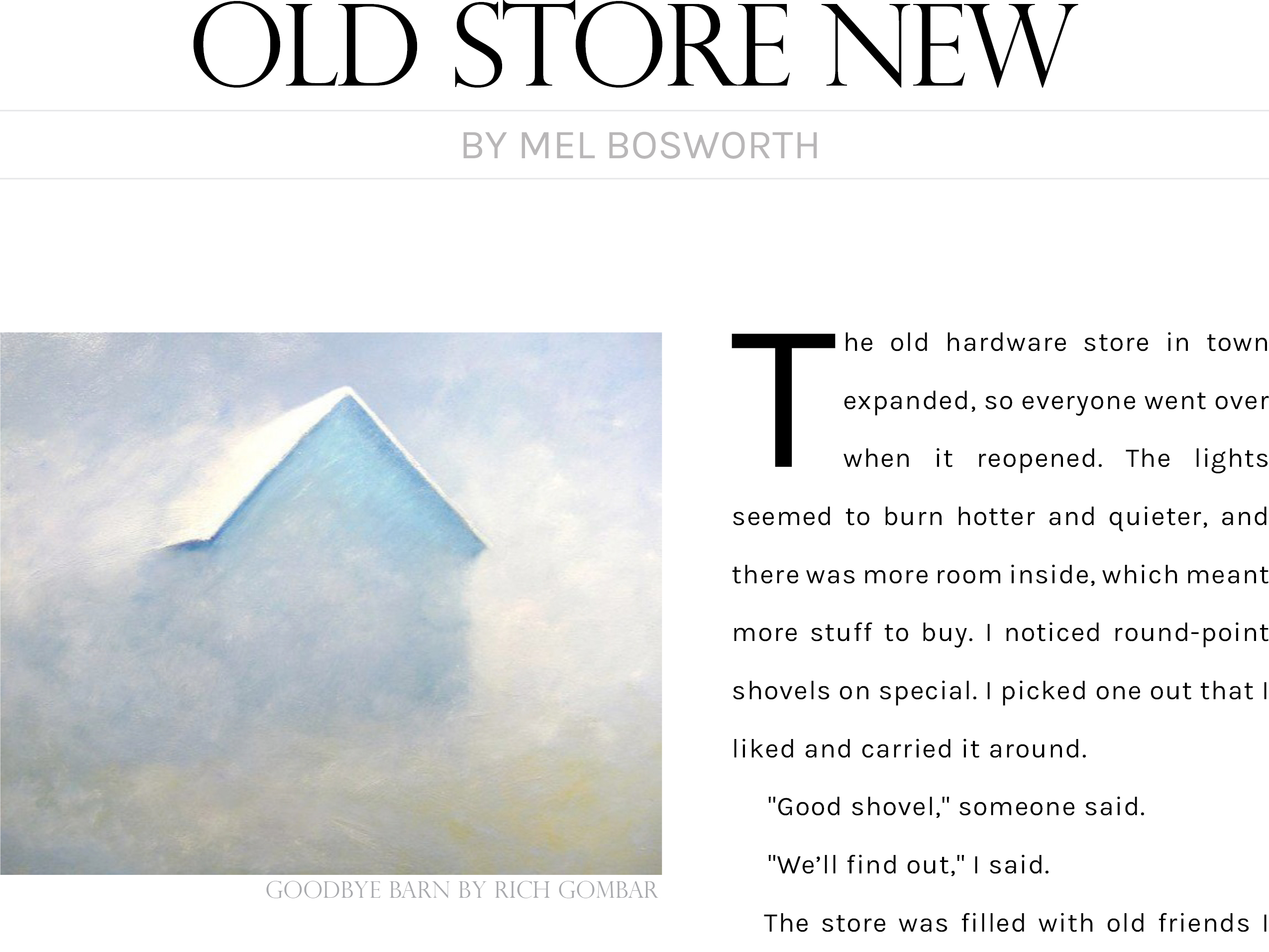 Old Store New Store by Mel Bosworth