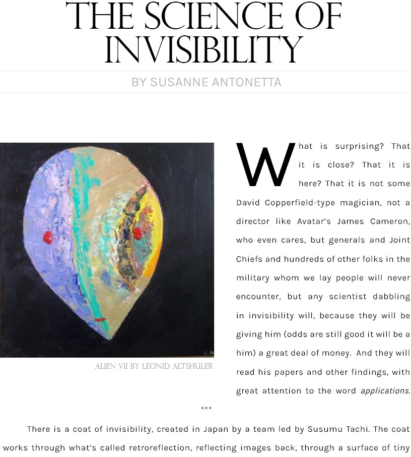 The Science of Invisibility by Antonetta